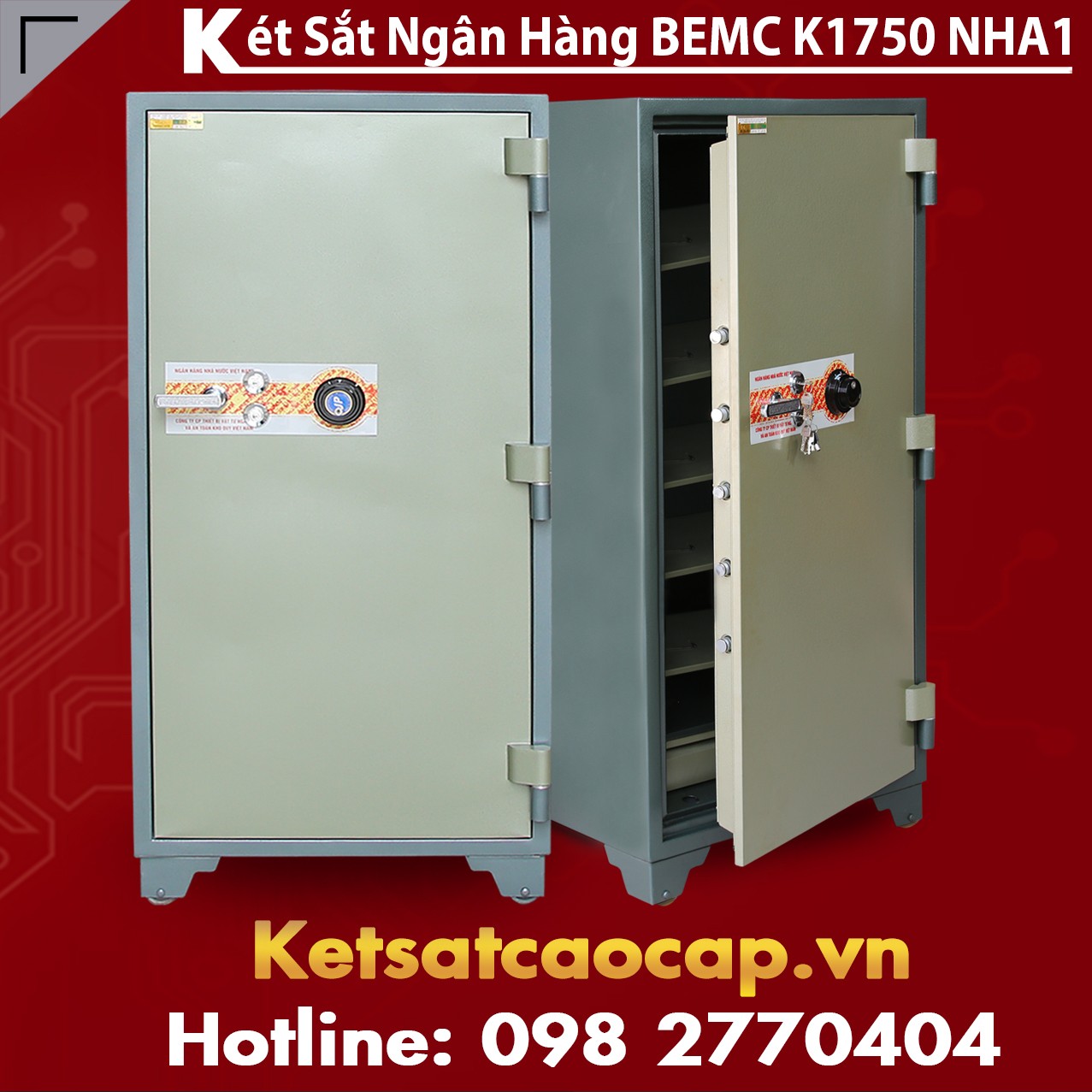 Két Sắt Ngân Hàng BEMC K1750 NHA1 Chính Hãng Uy Tín Hàng Đầu Việt Nam